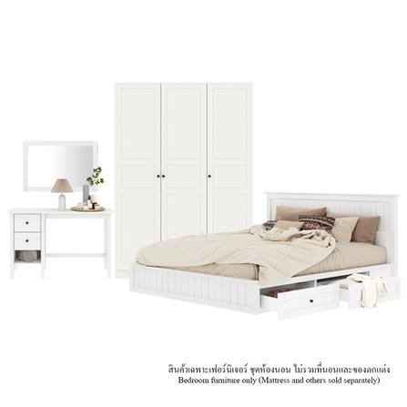 ชุดห้องนอน 5 ฟุต KONCEPT MONETA 59061997 สีขาว_0