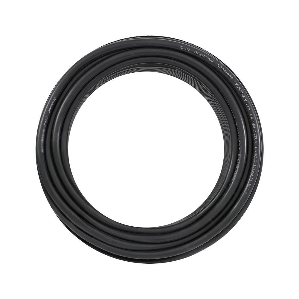 สายไฟ IEC53 RANZZ 2x1.5 ตร.มม. 30 ม. สีดำ