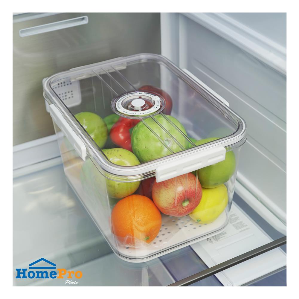 กล่องจัดเก็บในตู้เย็นมีแผ่นรองน้ำ KECH SYPA SIZE L