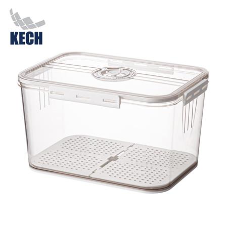 กล่องจัดเก็บในตู้เย็นมีแผ่นรองน้ำ KECH SYPA SIZE L_0