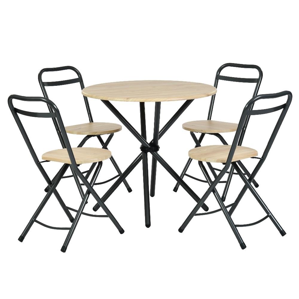 ชุดโต๊ะอาหาร 4 ที่นั่ง FURDINI MEZZO สีโอ๊ค_0