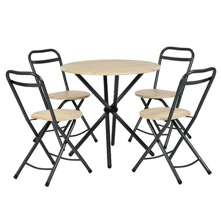 ชุดโต๊ะอาหาร 4 ที่นั่ง FURDINI MEZZO สีโอ๊ค_1