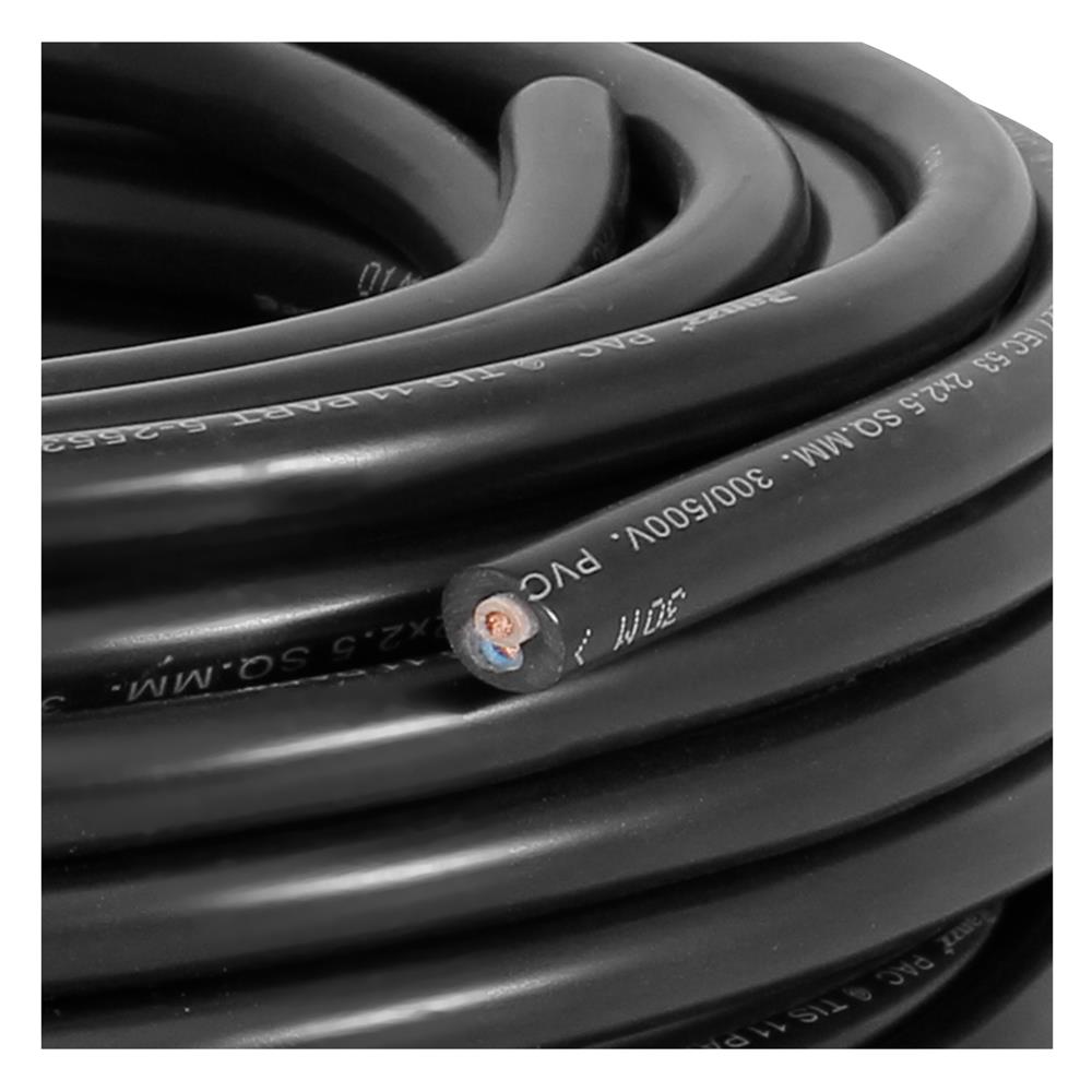 สายไฟ IEC53 RANZZ 2x2.5 ตร.มม. 30 ม. สีดำ