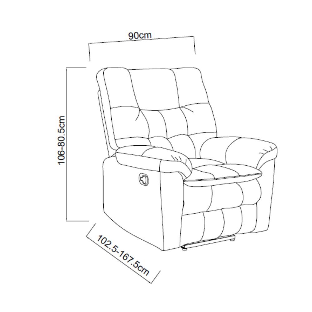 เก้าอี้ปรับเอนนอน FURDINI PUFF สีเบจ