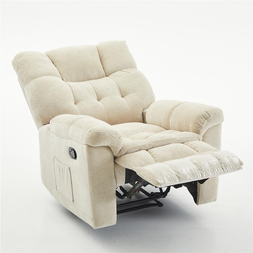 เก้าอี้ปรับเอนนอน FURDINI PUFF สีเบจ