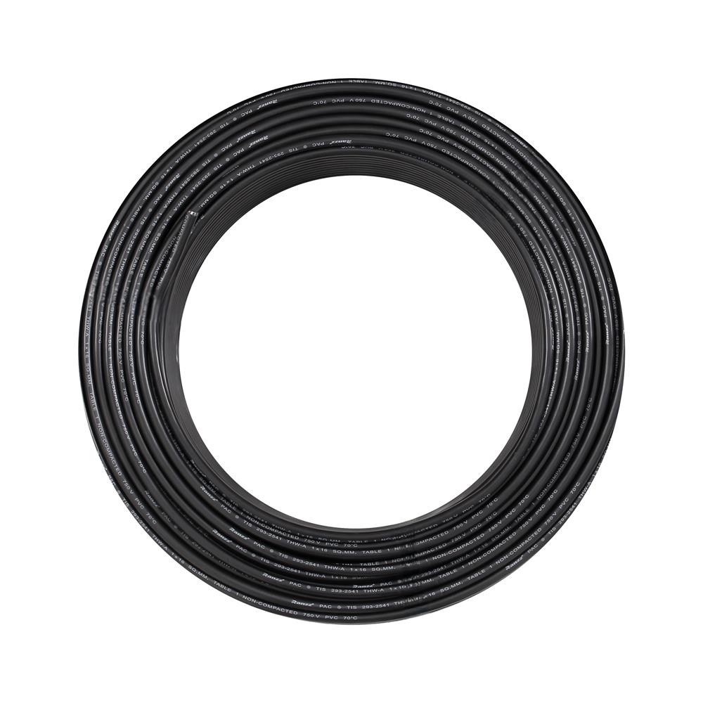 สายไฟ THW-A RANZZ 1x16 ตร.มม. 100 ม. สีดำ