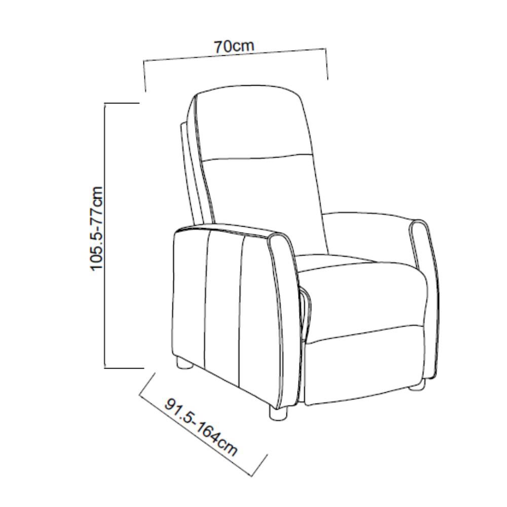 RECLINER FURDINI LUNO สีน้ำตาล
