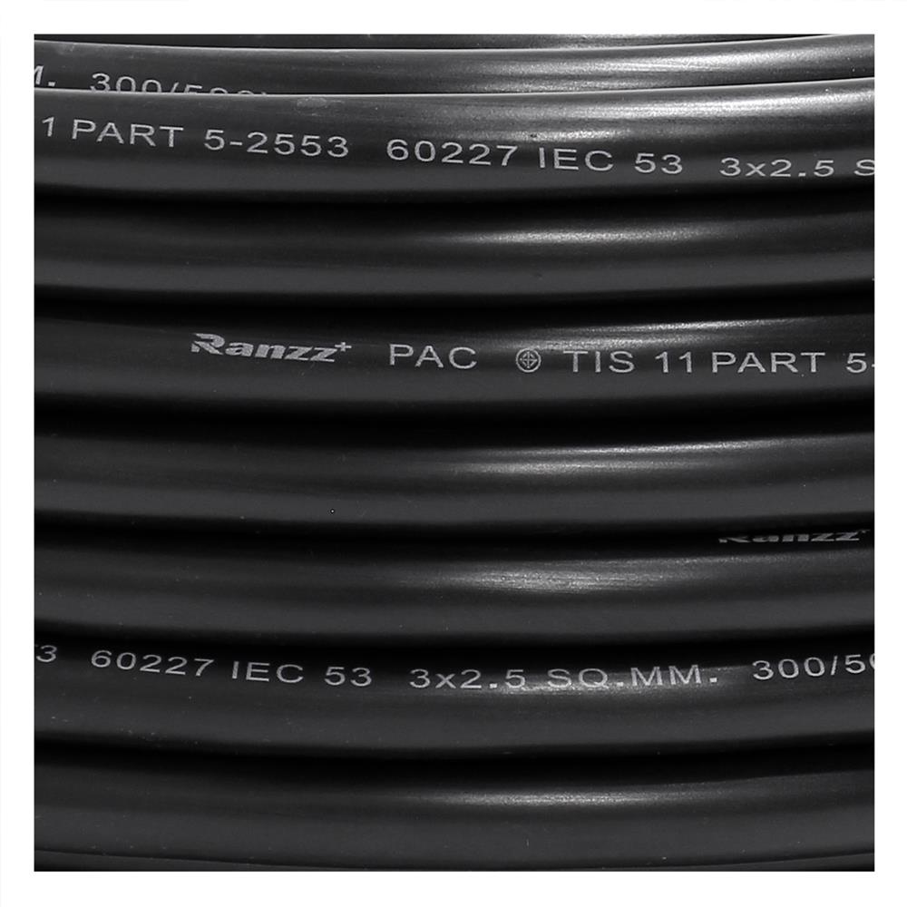 สายไฟ IEC53 RANZZ 3x2.5 ตร.มม. 30 ม. สีดำ