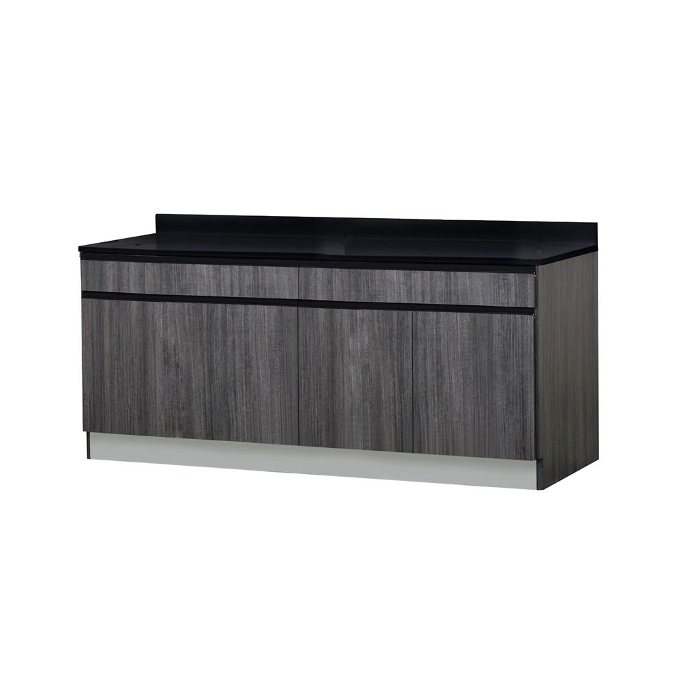 ตู้ตั้งพื้นท็อปเรียบ TSS B SANKI THE KITCHEN PRO 202.5 ซม. สีฟอเรสท์ต้าทีค