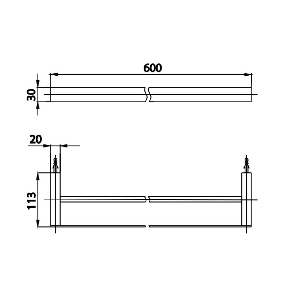 ราวแขวนผ้า COTTO CT0276(HM) สีโครม