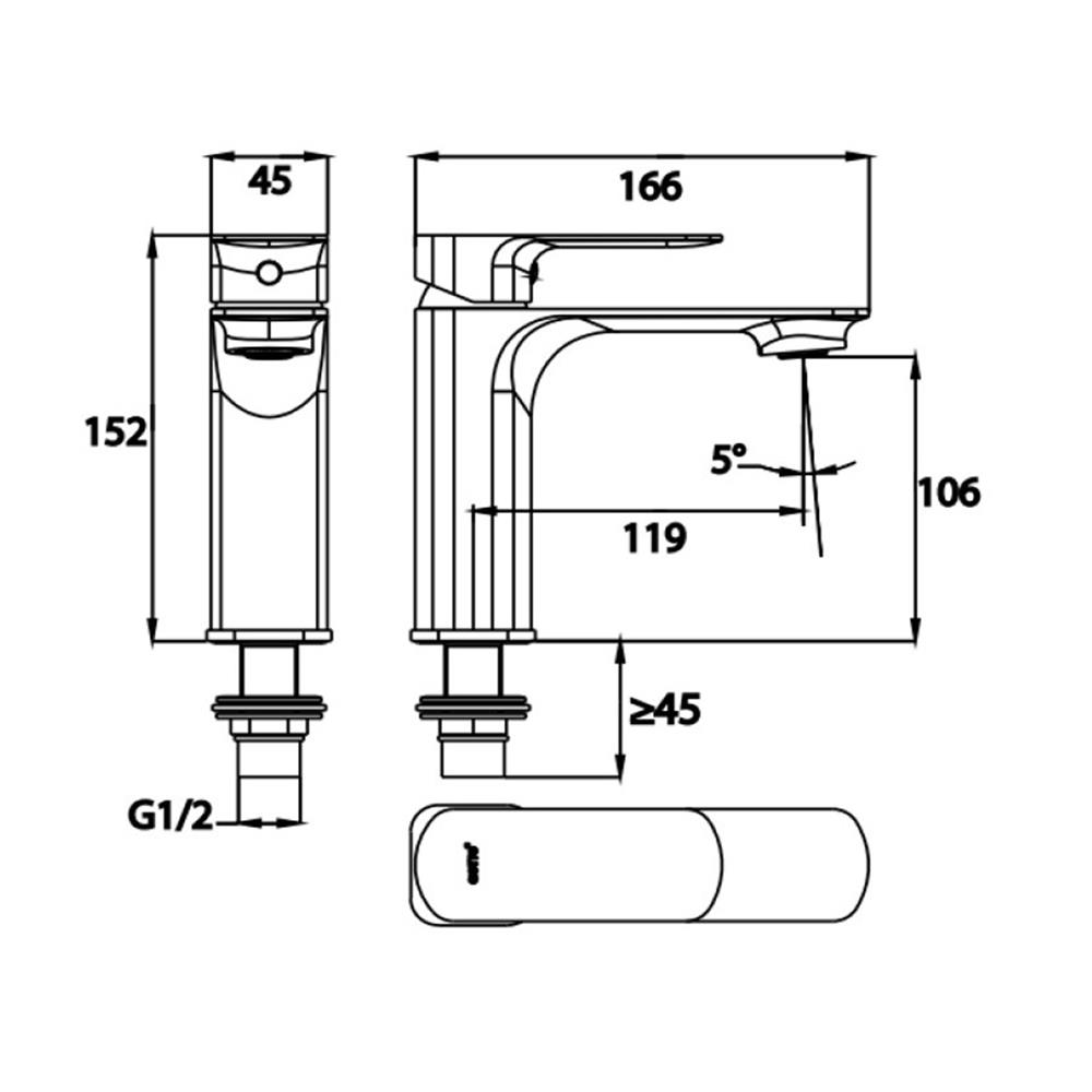 ก๊อกอ่างล้างหน้าเดี่ยว COTTO CT1281A(HM)