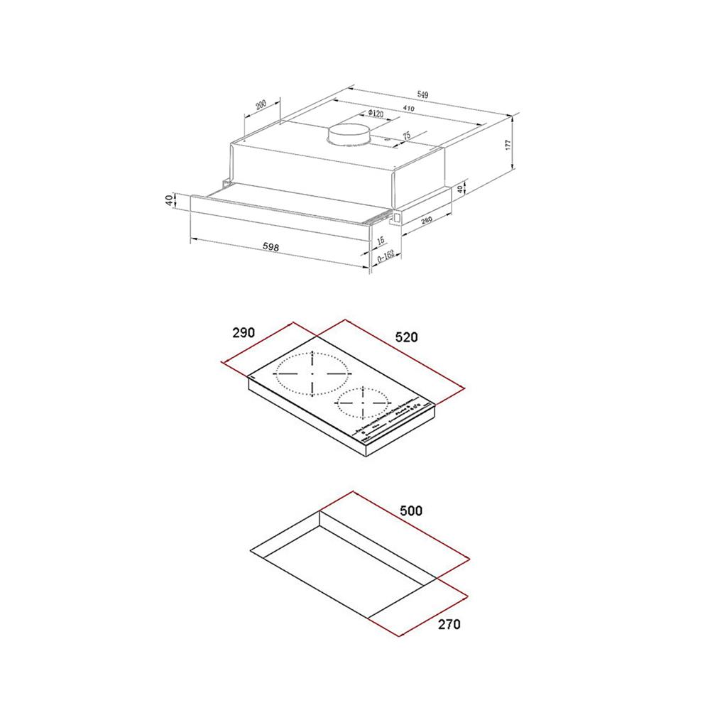 เตาฝัง+เครื่องดูดควัน TEKA IBS32920 Q+EL 60 สเตนเลส