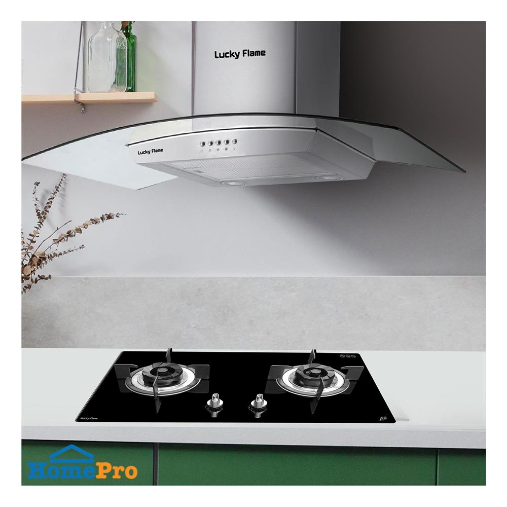 เตาฝัง+เครื่องดูดควัน LUCKY FLAME LGS9122+RWAC19015