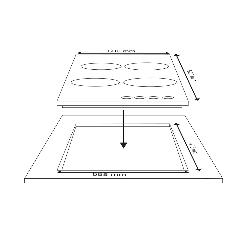 เตาฝังแก๊ส TEKA GKN LUX 60 4G AI AL TR 60 ซม.
