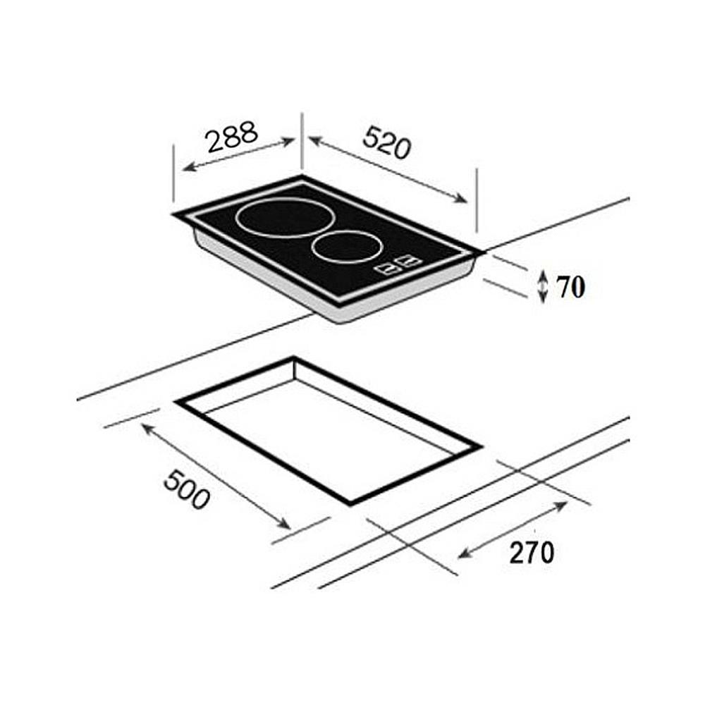 เตาฝังเซรามิก TEKA VE2 Q BK 30 ซม.