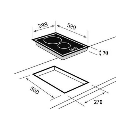 เตาฝังเซรามิก TEKA VE2 Q BK 30 ซม._4