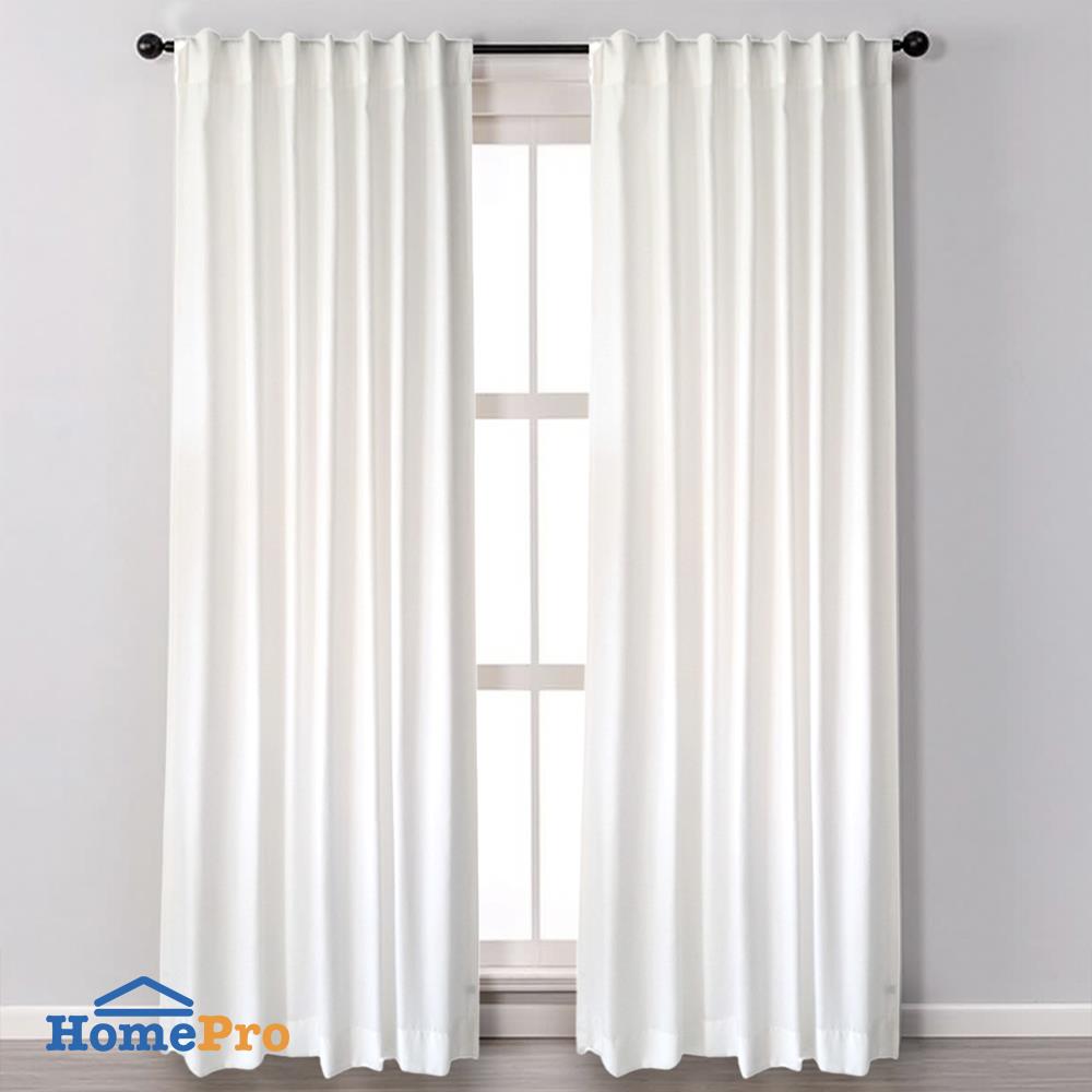 ผ้าม่านโปร่งซ่อนหู HOME LIVING STYLE HARLOW 140X220 ซม. สีขาว