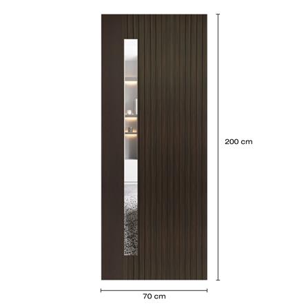 ประตูภายในโพลีสไตรีน ไม่เจาะลูกบิด LINEDEKOR ONE FIFTH 70x200 ซม. สีโอ๊ค_4