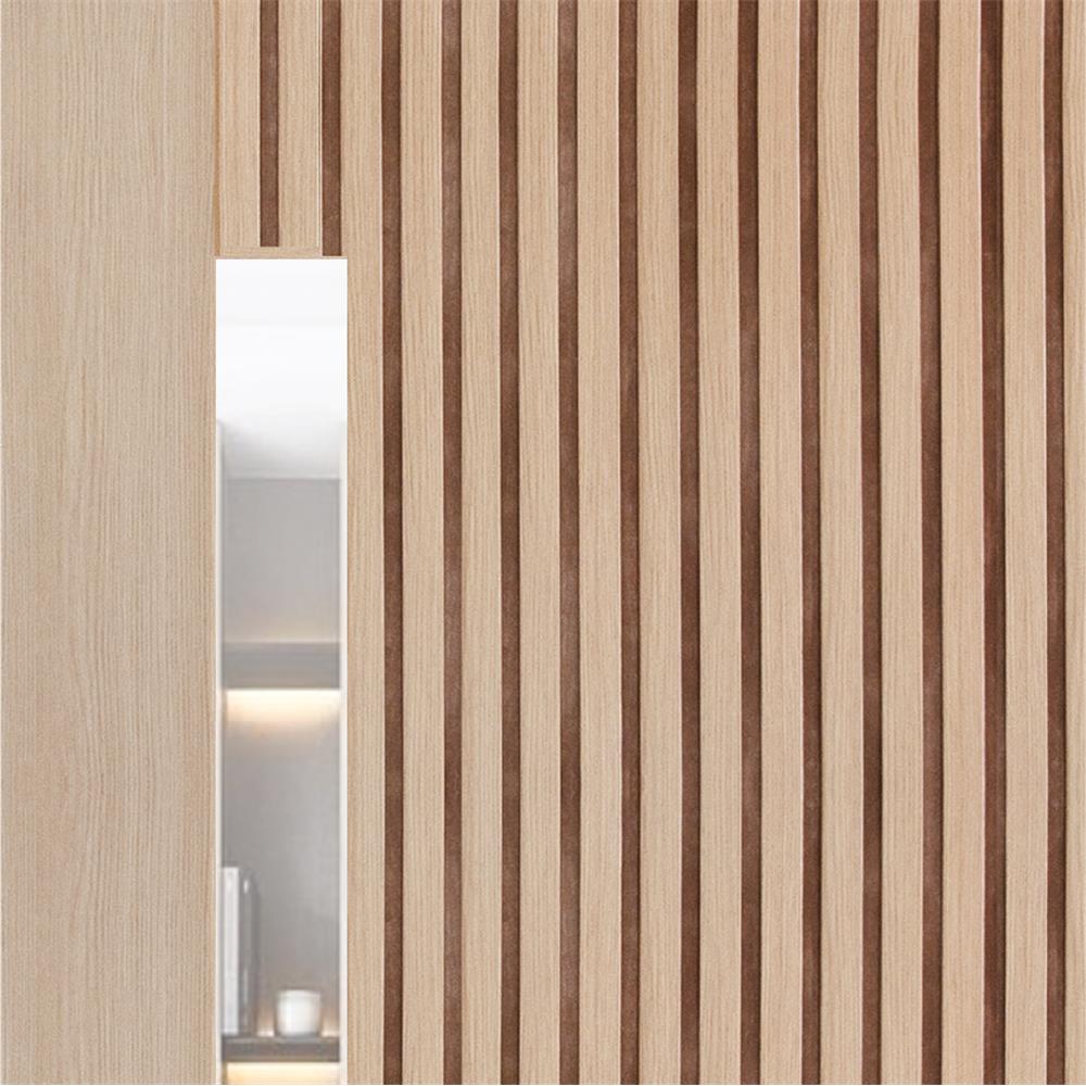 ประตูภายในโพลีสไตรีน ไม่เจาะลูกบิด LINEDEKOR ONE FIFTH 80x200 ซม. สีบีช