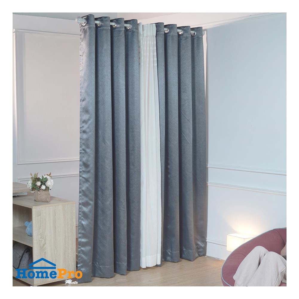 ผ้าม่าน EYELET HOME LIVING STYLE HENDRIX UV 150X220 ซม. สีเทา