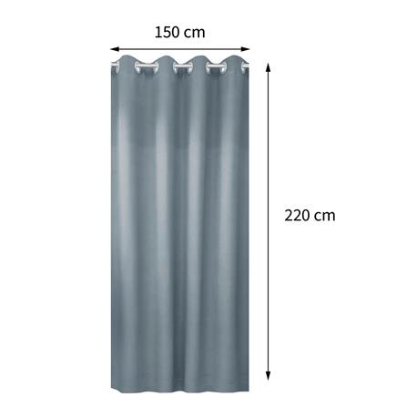 ผ้าม่าน EYELET HOME LIVING STYLE HENDRIX UV 150X220 ซม. สีเทา_5