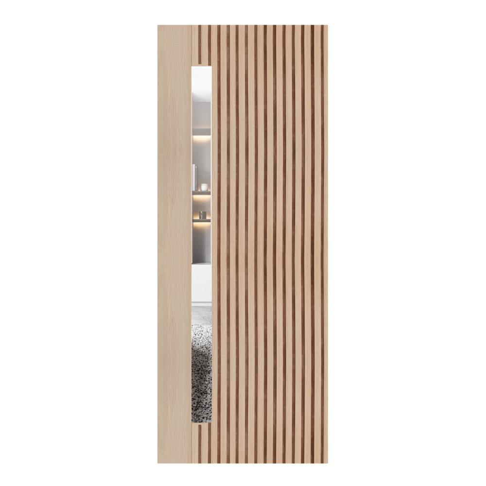 ประตูภายในโพลีสไตรีน ไม่เจาะลูกบิด LINEDEKOR ONE FIFTH 70x200 ซม. สีบีช