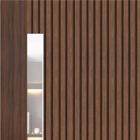 ประตูภายในโพลีสไตรีน ไม่เจาะลูกบิด LINEDEKOR ONE FIFTH 70x200 ซม. สีโรสวู้ด_1