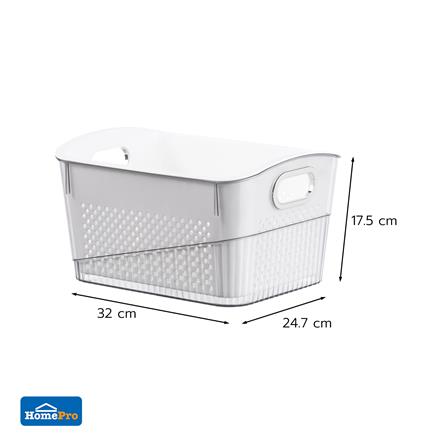 ตะกร้า 2 ชั้นมีร่องจับ KECH SYPA SIZE L 32x24.7x17.5 ซม._5