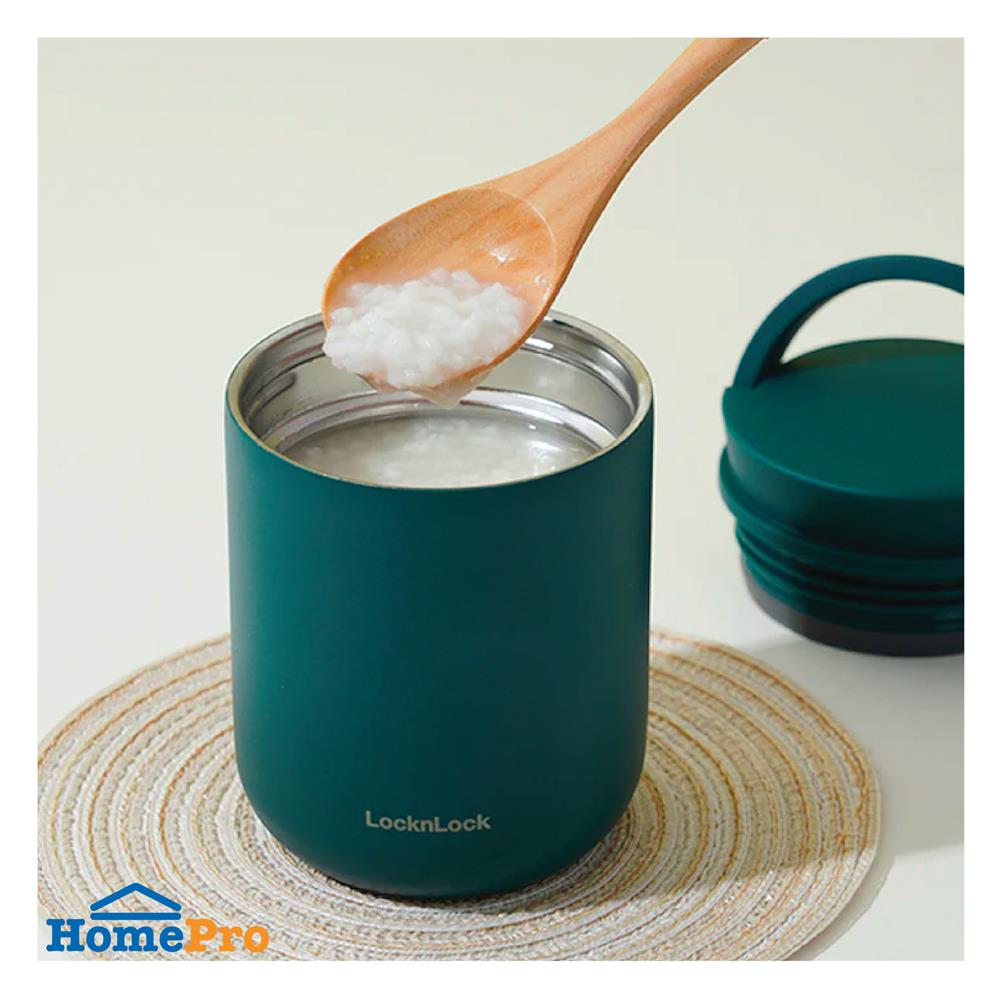กระติกสุญญากาศเก็บอาหาร LOCKNLOCK METRO 300 มล. สีเขียว