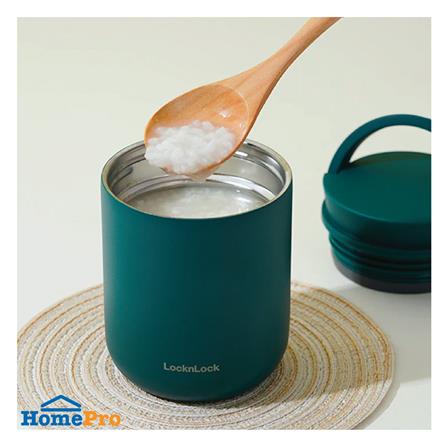 กระติกสุญญากาศเก็บอาหาร LOCKNLOCK METRO 300 มล. สีเขียว_1