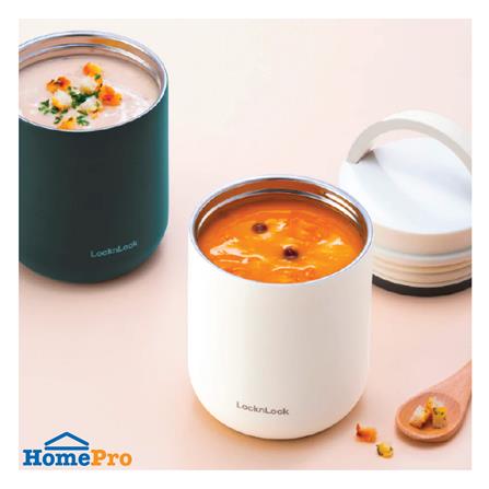 กระติกสุญญากาศเก็บอาหาร LOCKNLOCK METRO 300 มล. สีเขียว_3