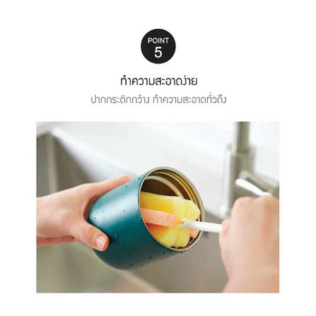 กระติกสุญญากาศเก็บอาหาร LOCKNLOCK METRO 300 มล. สีเขียว_8