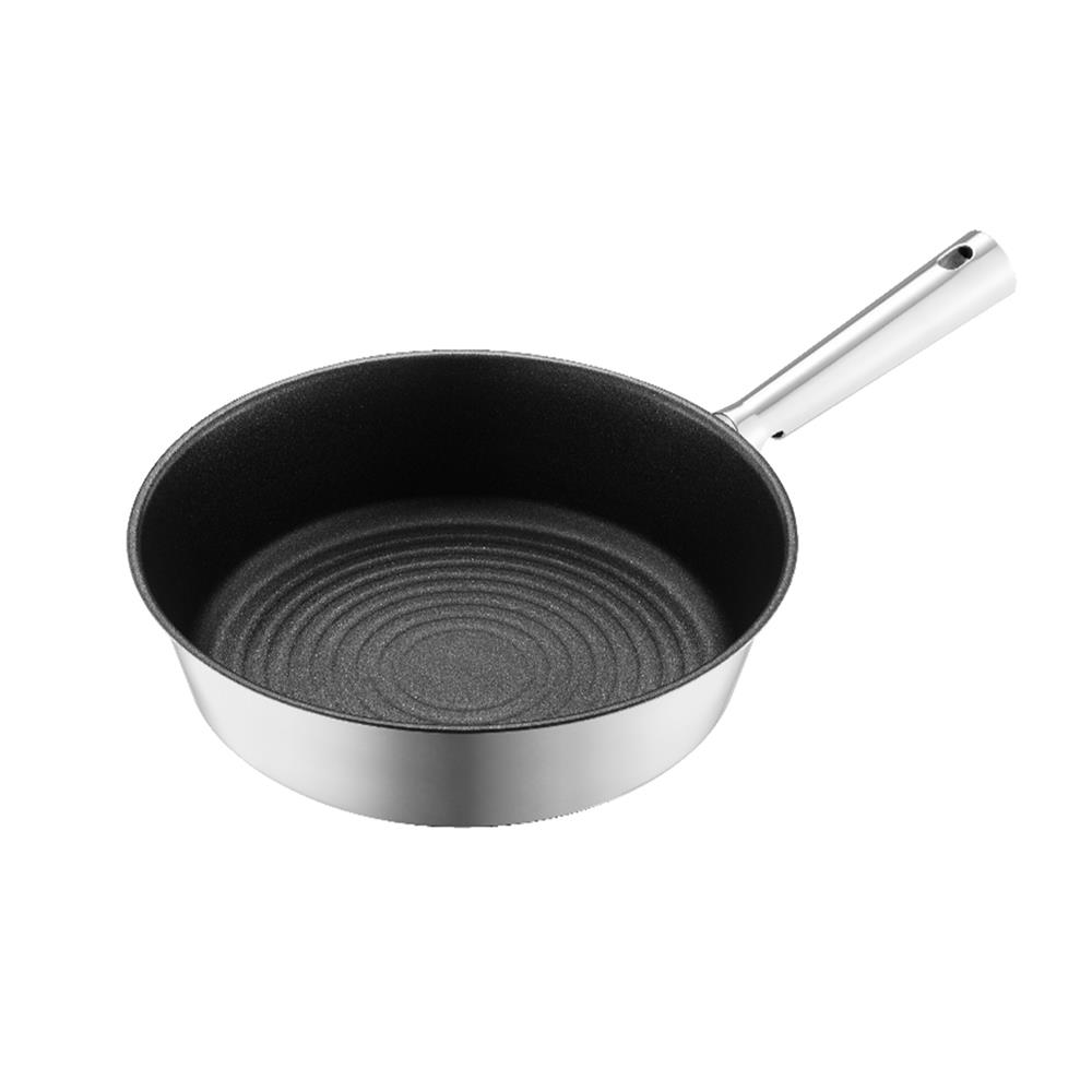 กระทะลึก 28 ซม. LOCKNLOCK SUIT STAINLESS สีเงิน