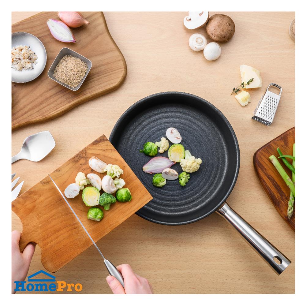 กระทะลึก 28 ซม. LOCKNLOCK SUIT STAINLESS สีเงิน