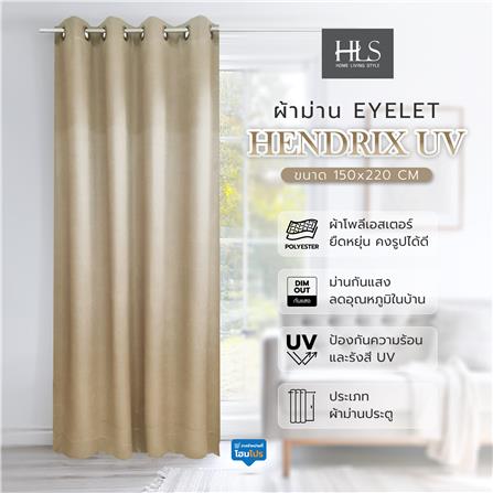 ผ้าม่าน EYELET HOME LIVING STYLE HENDRIX UV 150X220 ซม. สีทอง_5