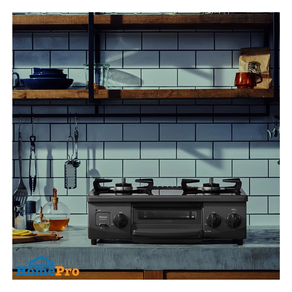 เตาแก๊สตั้งโต๊ะ 2 หัวแก๊ส RINNAI ET34NJH6-G