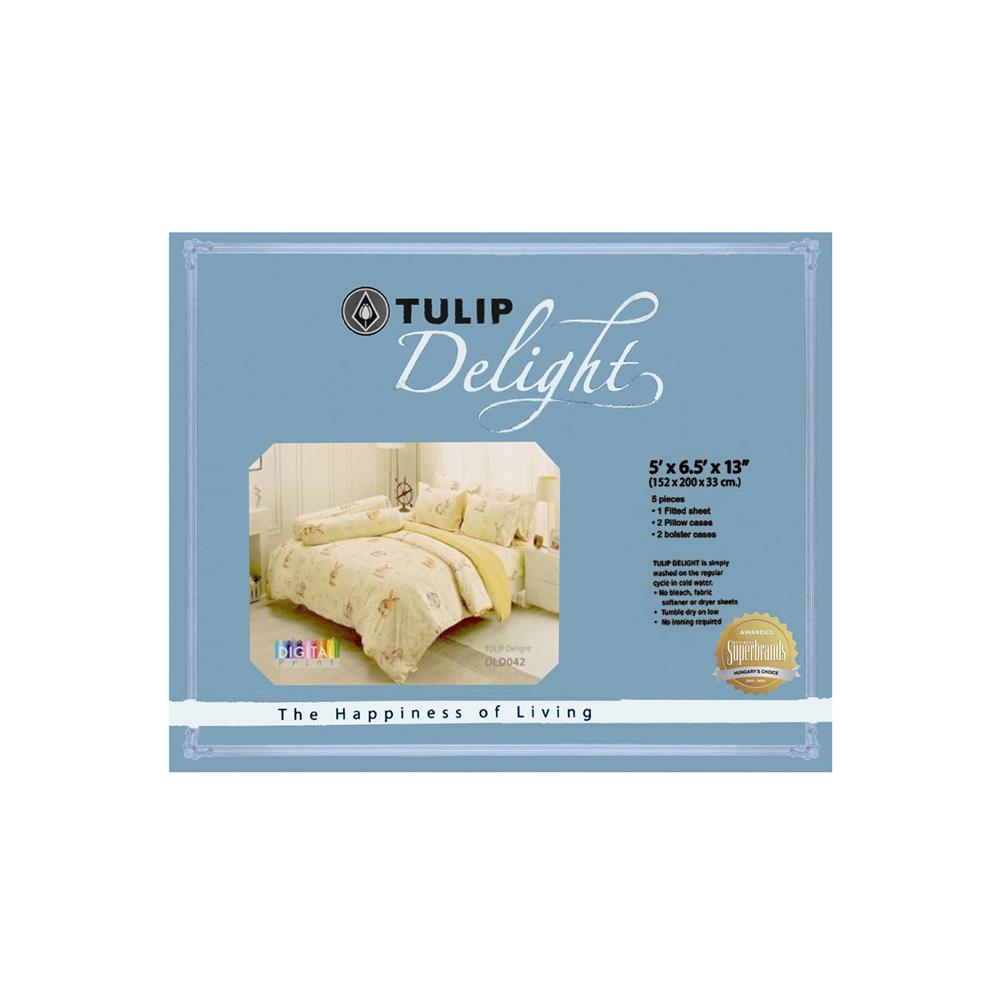 ชุดผ้าปูที่นอน 5 ฟุต (ชุด 5 ชิ้น) TULIP RABBIT 60112-DLD042