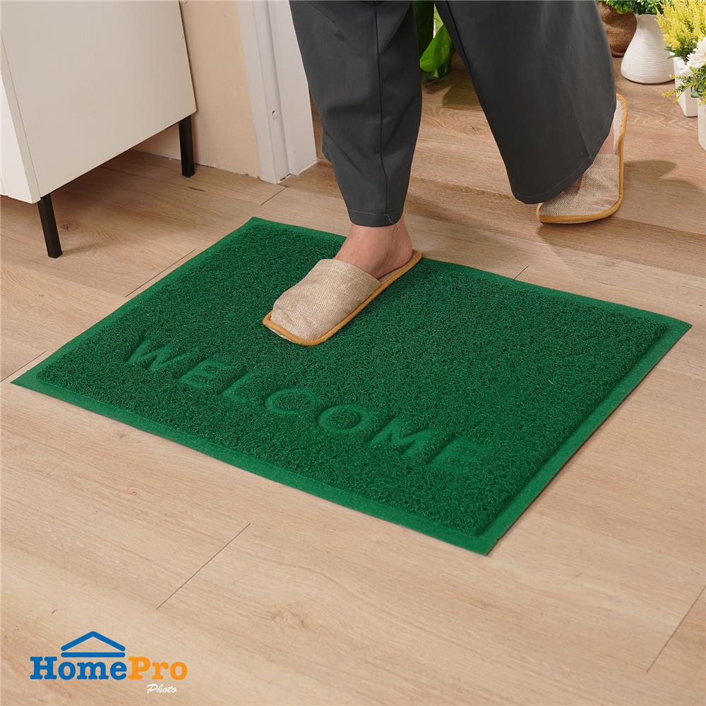 พรมเช็ดเท้าดักฝุ่น HOME LIVING STYLE W.NEO 60X80 ซม. สีเขียว