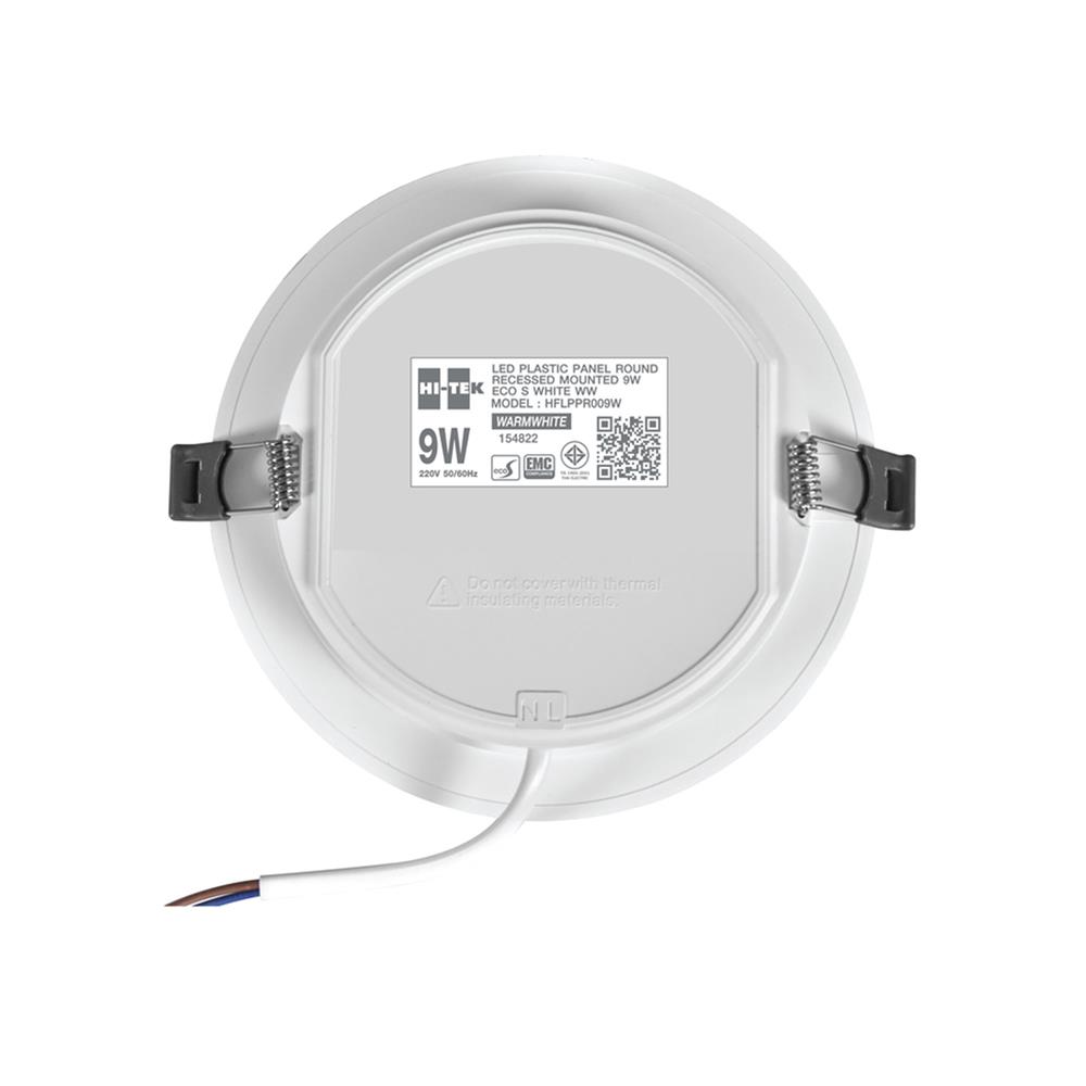 ดาวน์ไลท์ LED HI-TEK HFLPPR00 4 นิ้ว 9 วัตต์ WARM WHITE สีขาว