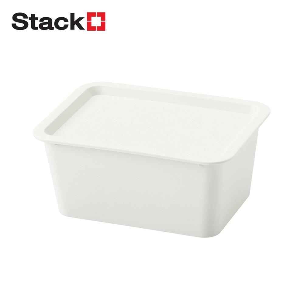 กล่องฝาปิด STACKO LITTLE SIZE S 26x19x11.5 ซม. สีขาว