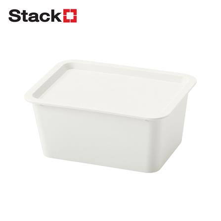 กล่องฝาปิด STACKO LITTLE SIZE S 26x19x11.5 ซม. สีขาว_0
