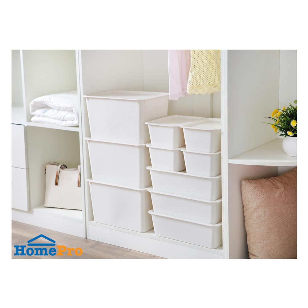 กล่องฝาปิด STACKO LITTLE SIZE XXL 37.5x25.5x22 ซม. สีขาว