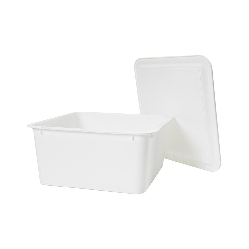 กล่องฝาปิด STACKO LITTLE SIZE M 27x27x12.5 ซม. สีขาว