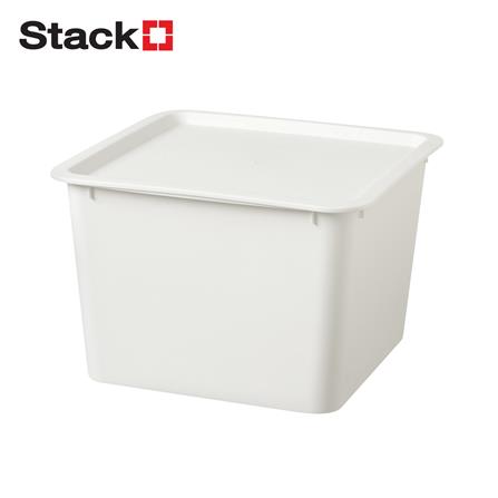 กล่องฝาปิด STACKO LITTLE SIZE L 27x27x18 ซม. สีขาว_0