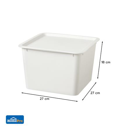 กล่องฝาปิด STACKO LITTLE SIZE L 27x27x18 ซม. สีขาว_8