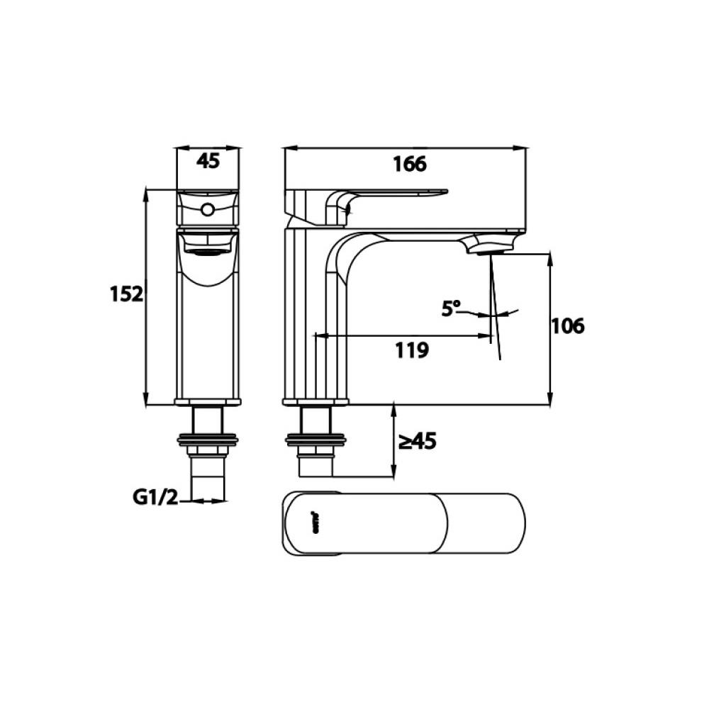 ก๊อกอ่างล้างหน้าเดี่ยวเคาน์เตอร์ COTTO CT2331A