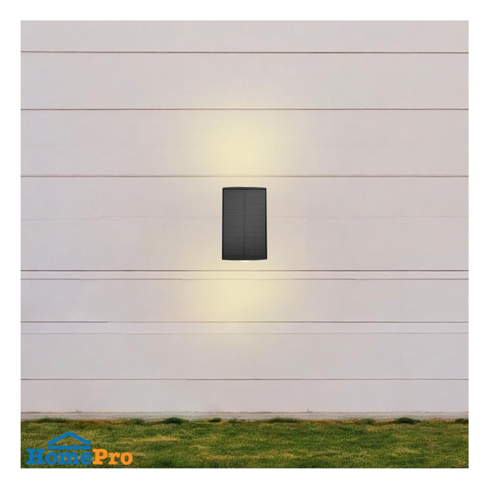 ไฟผนังภายนอก SOLAR LUMAX 74-00067 15 วัตต์ WARM WHITE สีดำ