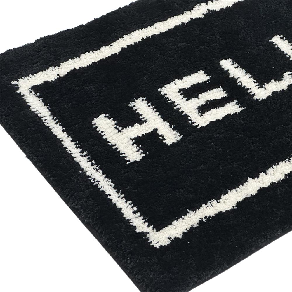 พรม HOME LIVING STYLE HELLO 45X70 ซม. สีดำ