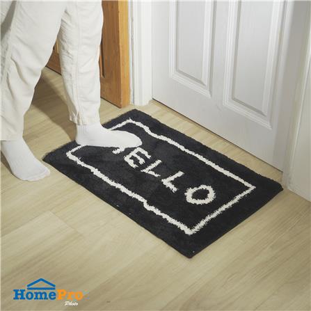 พรม HOME LIVING STYLE HELLO 45X70 ซม. สีดำ_7