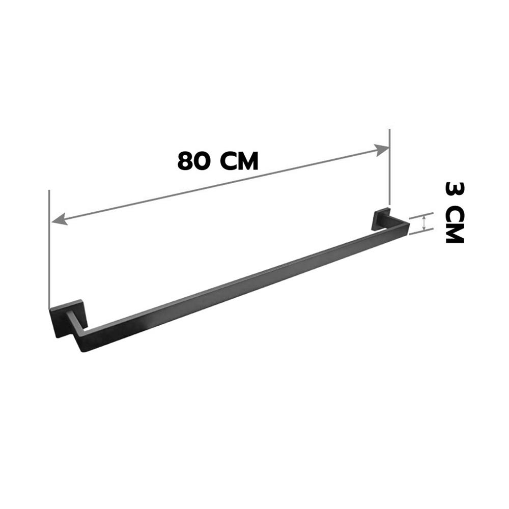ราวแขวนผ้า LUZERN AS-6080B สีดำ